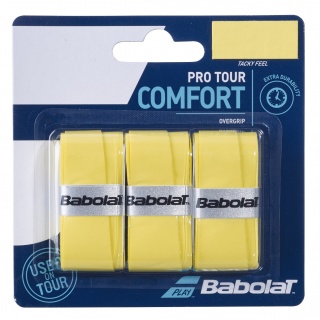 Babolat Overgrip Pro Tour (Comfort) 0.6mm sun yellow 3-pack